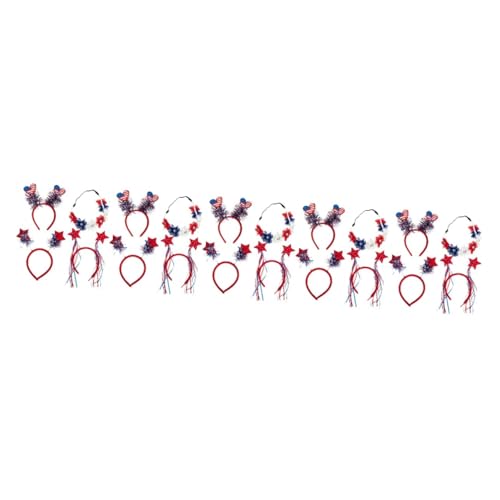 VICASKY 20 Stück Teiliges Independence Day Party Haarband Dekoratives Haarschmuck Accessoire Stilvolle Stirnbänder für Damen und Mädchen für Feierlichkeiten und Fotoshootings von VICASKY