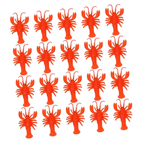 VICASKY 20 Stück Teiliges Kinderfreundliches TPR Lobster Spielzeugset Verschleißfest Schwimmfähig Pädagogisches Meeres Tiermodell für Badezimmer Dekoration und von VICASKY