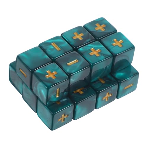 VICASKY 20 Stück Teiliges Mathematik Würfel aus Langlebigem mit Plus und Minuszeichen Rutschfestes Lernspielzeug für Grundschule Vielseitiges Rechenzubehör für Unterricht und Spiel von VICASKY