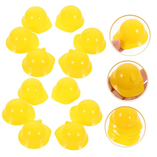 VICASKY 20 Stück Teiliges Mini Bauhelm aus Robustem Kunststoff Dekorativer Sicherheitshelm für Puppen Haustiere und Party Dekoration Leichter Strapazierfähiger Schutzhut in Gelb VICASKY 20 Stück Teiliges Mini Bauhelm aus Robustem Kunststoff Dekorativer Sicherheitshelm für Puppen Haustiere und Party Dekoration Leichter Strapazierfähiger Schutzhut in Gelb von VICASKY