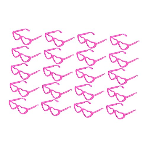 VICASKY 20 Stück Teiliges Mini Puppenbrillen Dekoration Herzförmige Kunststoff Brillen Puppen Kleidungszubehör Für Puppen Accessoires von VICASKY
