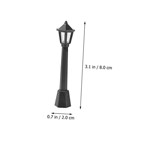 VICASKY 20 Stück Teiliges Mini Straßenlaternen Modellset Schwarze Miniatur Lampen Realistische Simulationslichter für Puppenhäuser Mikro Landschaftsdekoration Fein Verarbeitet Leicht und von VICASKY