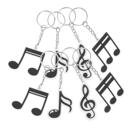 VICASKY 20 Stück Teiliges Musik Schlüsselanhänger PVC Material Musikalische Noten Design Langlebig für Schlüssel Rucksack Dekoration Musikparty Zubehör von VICASKY