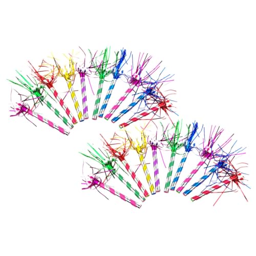 VICASKY 20 Stück Teiliges Partygebläse Bunte Papierrüssel mit Pfeife Lustige Noisemaker für Geburtstagsfeiern Festivals und Partydekoration Sicher Einfach zu Benutzen zum Anfeuern und VICASKY 20 Stück Teiliges Partygebläse Bunte Papierrüssel mit Pfeife Lustige Noisemaker für Geburtstagsfeiern Festivals und Partydekoration Sicher Einfach zu Benutzen zum Anfeuern und von VICASKY