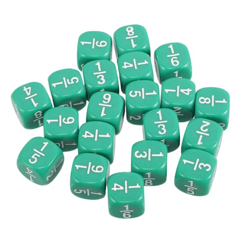 VICASKY 20 Stück Teiliges Runde Ecken Bruchwürfel Vielseitige Lernhilfe für Matheunterricht Klassenzimmer Home Schooling Interaktive Spiele von VICASKY