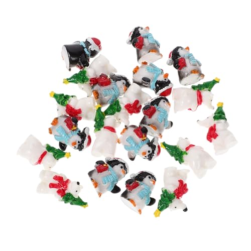 VICASKY 20 Stück Teiliges Weihnachtsdeko Miniatur Figuren mit Bären und Pinguinen Detailreiche Resin Weihnachtsdekoration für Garten Tisch und Vielseitige Festtagsdeko für Familie und VICASKY 20 Stück Teiliges Weihnachtsdeko Miniatur Figuren mit Bären und Pinguinen Detailreiche Resin Weihnachtsdekoration für Garten Tisch und Vielseitige Festtagsdeko für Familie und von VICASKY