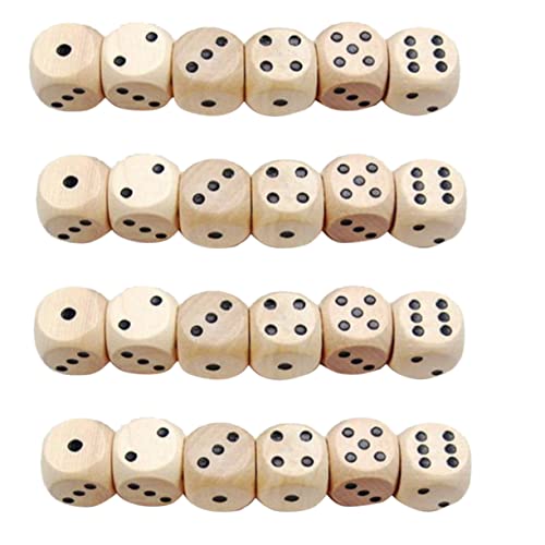 VICASKY Holzwürfel 16 Mm Würfel-Set Für Spiele Partyzubehör von VICASKY