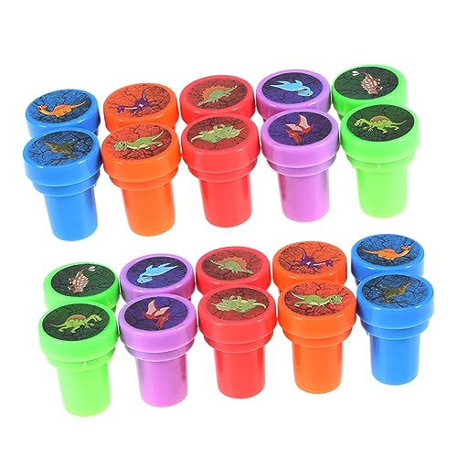 VICASKY 20pcs Runde Stempel Set Cartoon Tier Dinosaurier Spielzeug Für Jungen Mädchen Kinder Spielzeug von VICASKY
