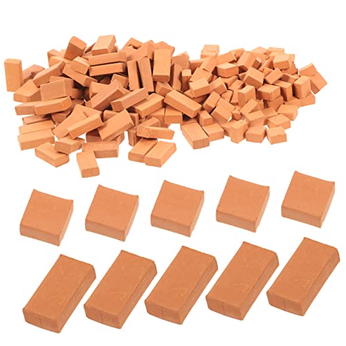 VICASKY 200 Stück Miniaturziegel Handgefertigte DIY Ziegelsteine für Mikro Landschaften Puppenhäuser und Sandkastenmodelle für Kreative Bastelprojekte und Kinderspielzeug von VICASKY