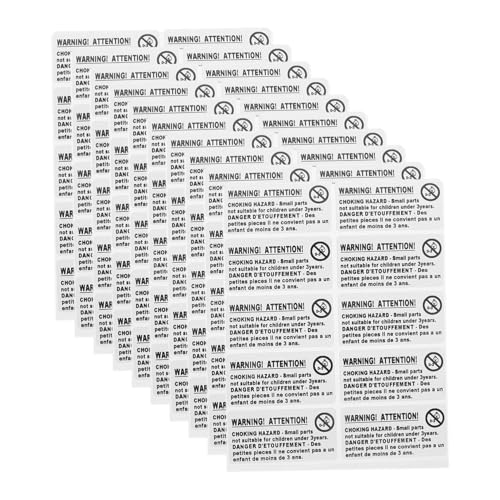 VICASKY 200St Anti-Erstickungs-Etikett Mini-Zubehör Fingermalschwamm Ersticken Warnaufkleber Aufkleber Warnaufkleber beim Verpacken Erstickungswarnschilder Kraftpapier von VICASKY