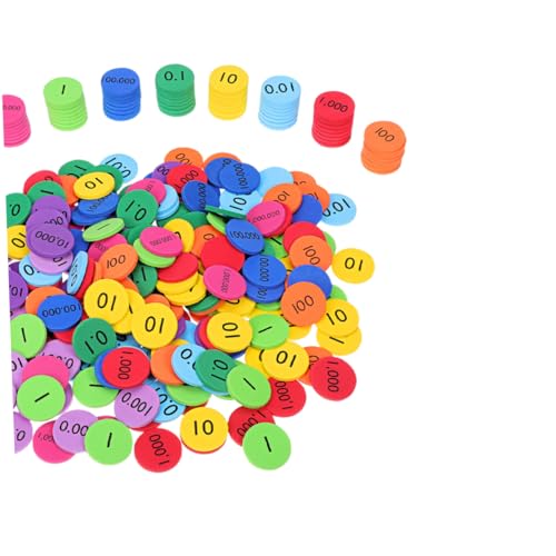 VICASKY 200St Denkspiel Erziehungsspielzeug Bildungsspielzeug Mathezähler für Kinderscheibe Bildungs-Disc mathematische Zählscheiben Mathe-Zähler Zahlen zählen Chips Eva von VICASKY