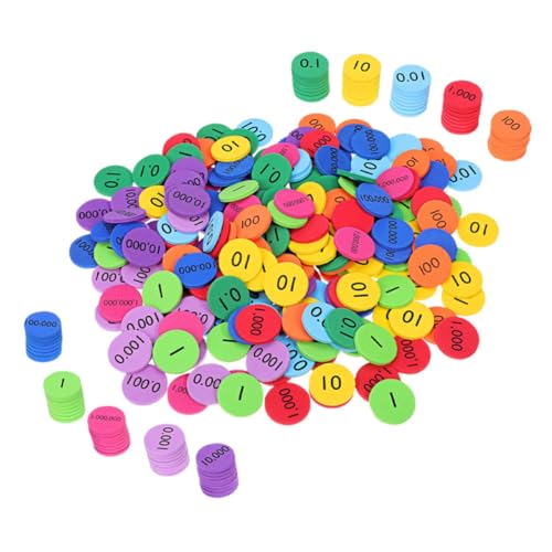 VICASKY 200St Denkspiel Mathezähler für Mathe-Zähler für Grundschüler Erziehungsspielzeug Bildungsspielzeug Platzwert-Zählchips Mathematikbedarf für die Grundschule Eva von VICASKY