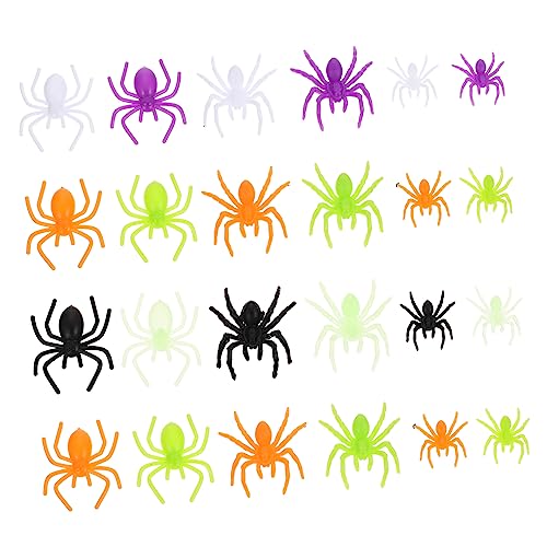 VICASKY 200Stücke Spinnen aus Kunststoff Halloween Streichprops für Realistische Partydekorationen Tischdeko für Grusel Events und Halloween Feiern von VICASKY