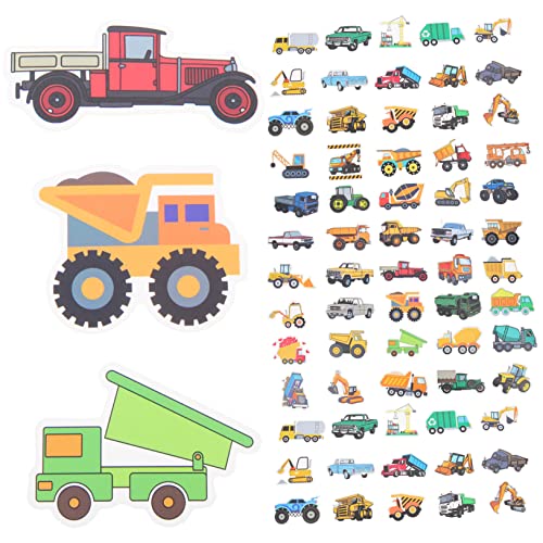 VICASKY Wandaufkleber Für Kinder 200 Stück Auto- Und LKW-Aufkleber Selbstklebende PVC-aufkleberbögen Einfach Anzubringen Entfernbar Und von VICASKY