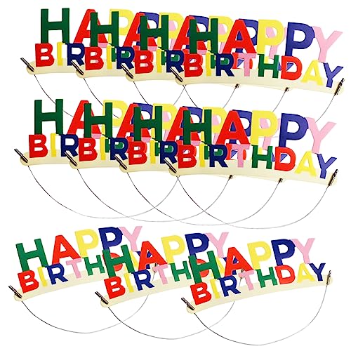 VICASKY 20 Stück Geburtstagsparty-hüte Für Kinder Lustige Papier-stirnbänder Kopfbedeckungen Für Geburtstagsfeiern Dekorative Papierhüte von VICASKY
