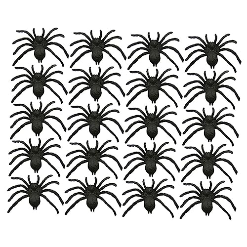 VICASKY 20St Halloween-Partyzubehör Halloween-Dekorationsspinne Spinnenmodelle Spinnennetze Halloween Spinnen Halloween Horror deko Spinnendekor Spinnenrequisiten Plastik Black von VICASKY