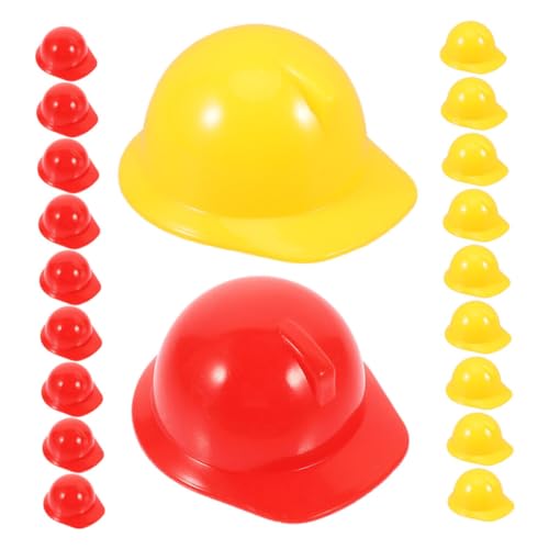VICASKY 20St Mini-Helm Party deko Kinderparty Deko Baumützen für Schutzhelme Geburtstagsfeierzubehör für den BAU Mini-Cowboyhüte für Partys BAU-Hut-Kostüm Kinderhelm Plastik von VICASKY