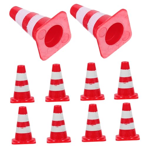 VICASKY 20St Mini-Sachen Kinderautos Verkehrszeichenmodelle Straßensperren Zahlen Spielzeugstraße Rad verkehrserziehung Miniatures wegfahrsperre Verkehrszeichendekore Sandtischmodelle Abs von VICASKY