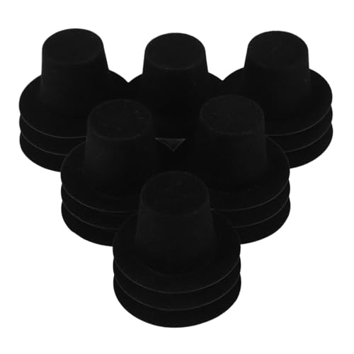 VICASKY 20St Schneemann-Hut Mini-Zylinder Schneemann-Puppen-Zylinder Schneemannmütze zum Basteln formeller Mini-Hut Kleiner Hut Mini-Strickmütze kleine Schneemannmütze Plastikhut Eva Black von VICASKY