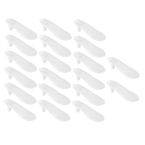 VICASKY 20St Schuhbasis Puppenkleidung Mädchen Plüsch Mein Leben Puppenzubehör klein doll Accessories puppenschuhe Puppenzubehör Zubehör zum Anziehen von Puppen Plastik Weiß von VICASKY