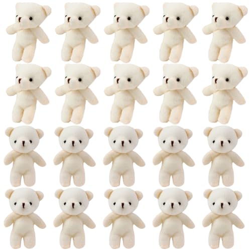 VICASKY 20St tragbare kleine Bären Mini-Bär- Mini-Plüschbär gefüllt Kaninchen kuschelbären Plush entzückender Bärenanhänger multifunktionale Bärenfiguren PP Baumwolle von VICASKY