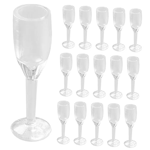 VICASKY 20Stücke Teiliges Miniatur Cocktailgläser für Puppenhaus Dekorative Gläser für Miniaturszenen für Küche Zubehör für Dollhouses von VICASKY