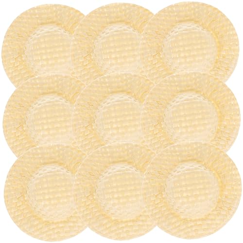 VICASKY 20Stücke Miniaturhüte aus Papier für Puppen DIY Zubehör für Fotorequisiten Hellbeige für Puppenhaus und Bastelprojekte von VICASKY