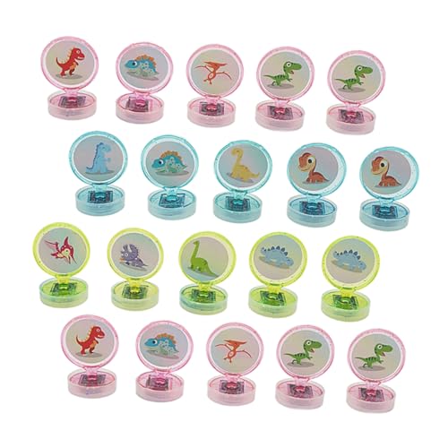 VICASKY 20st Dinosaurier-stempelspielzeug Mini-bürste Temporäre Tattoos Für Dinosaurierspielzeug Aufkleber Mini- Briefmarken Kindertiere Robbenspielzeug Abs von VICASKY