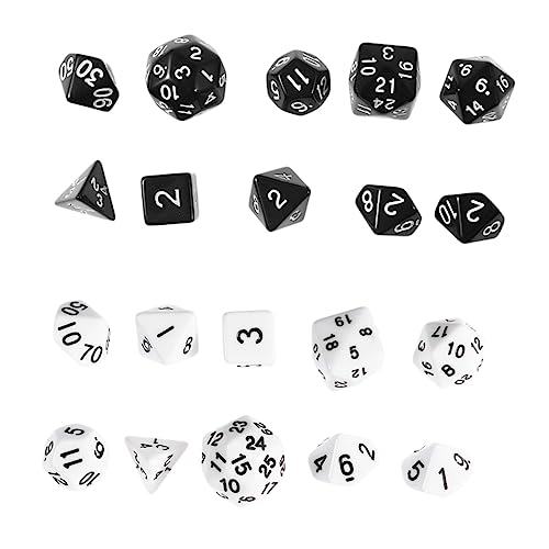 VICASKY 20st Facettierte Würfel Würfeln Brettspiele Stütze Unterhaltungswürfel Polyedrische Würfel Alte Würfel Zahlenwürfel Würfel Für Rollenspiele Brettspiel Würfel Partyzubehör Acryl von VICASKY