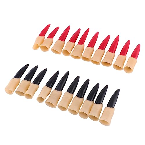 VICASKY 20st Halloween-nagelset Abschlussball Requisiten Krallennägel Zombie-Finger Hexennägel Falsche Fingernägel Gruseliges Nageldekor Gefälscht Halloween-nagelaufkleber Black von VICASKY
