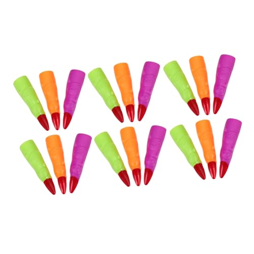 VICASKY 20st Hexennagel-Set Miniatur Stütze Streich Finger Polieren Lustig Glühen Trick Gefälscht Im Freien Zombie Seltsam Gadget Zehe Maske Halloween Nägel Plastik von VICASKY