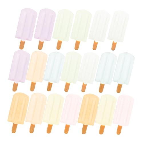VICASKY Kreativität: 20 Stück Mini-Eiscreme- Aus Kunstharz Zur Dekoration Für Kinderspiele Und Puppenhaus-Kollektion. von VICASKY