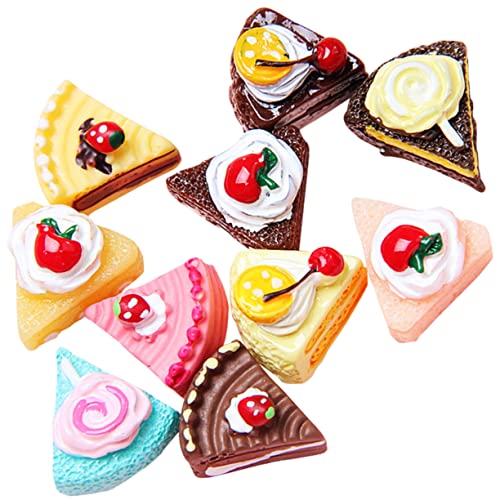 VICASKY 20st Puppenhaus Kuchen Muschel-anhänger Reize Gefälschte Kuchen Mini-laibpfannen Mini-kuchenform Mini-Essen Telefon-Lanyard Kleine Cupcake-pfanne Rollenspiel Handykette Harz von VICASKY