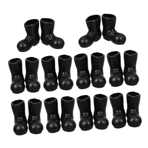 VICASKY Mini-weihnachtsstiefel-Ornamente 20 Stück Miniatur-weihnachtsstiefel in Schwarz Für Projekte Puppenhaus Weihnachtsstiefel Zwergenschuhe von VICASKY