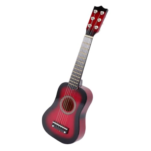 VICASKY 21 Lernen Gitarrenspielzeug Jugend Gitarre Musikinstrumente Gitarre Für Anfänger Rotes Akustikgitarren-Set Einsteigergitarren Für Gefälschte Gitarre Hölzern von VICASKY