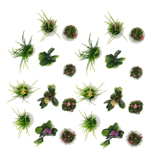 VICASKY 22 Stück Teiliges Miniatur-Dollhouse-Bonsai Realistischen Farbbeständigen Kunstpflanzen Kompakte Mini-Pflanzen für Puppenhausdekoration Micro-landschaften und DIY-heimdekor VICASKY 22 Stück Teiliges Miniatur-Dollhouse-Bonsai Realistischen Farbbeständigen Kunstpflanzen Kompakte Mini-Pflanzen für Puppenhausdekoration Micro-landschaften und DIY-heimdekor von VICASKY