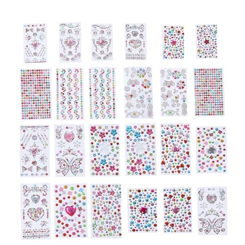 VICASKY 24 Blatt Telefonperlenaufkleber Strass Aufkleber Selber Machen Telefon-Strass-Aufkleber Acrylaufkleber Selber Machen VICASKY 24 Blatt Telefonperlenaufkleber Strass Aufkleber Selber Machen Telefon-Strass-Aufkleber Acrylaufkleber Selber Machen von VICASKY