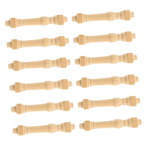 VICASKY 24 Mini-möbelmodell Dekoration Haus Geländer Miniatur Weihnachten Klein Mini-Hand Winzig Accessory Möbel Beige Holz von VICASKY
