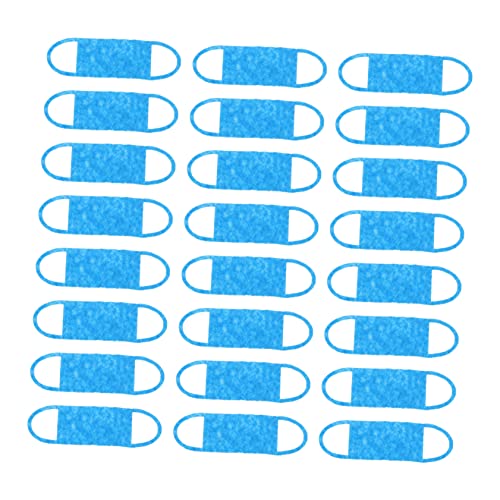 VICASKY 24 STK Mini-Maske bastelset basteln für Einzigartige Dekoration -Tag- bläulich Puppenhaus Masken Puppenhaus-Minimasken für Stoff Blue von VICASKY