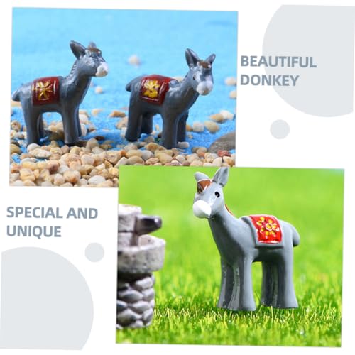 VICASKY 24 Stck. Teiliges Miniatur Esel aus Langlebigem Resin Detailreiche Mini Donkey Figuren für Garten Puppenhaus Kuchen und Autodekoration Bunte Designs für Kreative DIY Landschaften von VICASKY