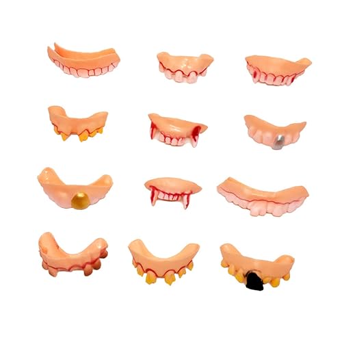 VICASKY 24 Stk Modell mit künstlichen Zähnen halloween zähne Falsche Zähne Abschlussball Geschenke Hässliches Zahnkostüm Spielzeug halloween kostüm erwachsene lustiges Zahnmodell bilden von VICASKY