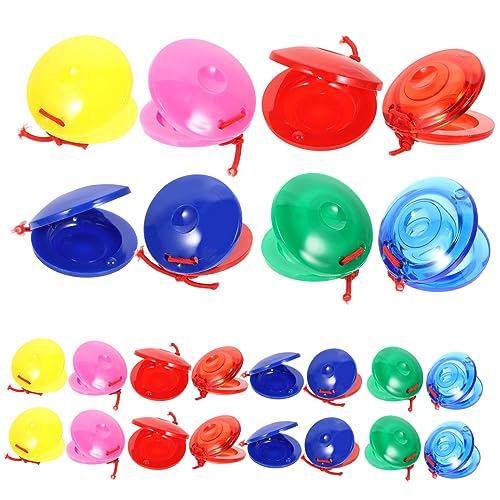 VICASKY Stück Buntes Tanzbrett Fingerkastagnetten Musikalisches Musikinstrumente Kind Musikinstrument Castanets Für Kinderinstrumente Rot Plastik Zufällige Farbe von VICASKY