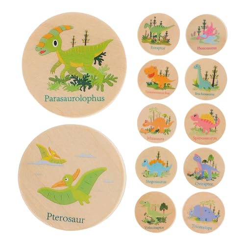 VICASKY Kinder Memory Dinosaurier Memory Matching Game Lernspielzeug Vorschulische Lernaktivitäten Holzspielzeug von VICASKY