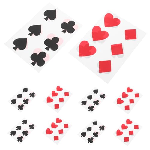 VICASKY Tassenaufkleber Spielkarten Hülle 24/bogen Selbstklebende Pokeraufkleber Für Feiern Dekorationen von VICASKY