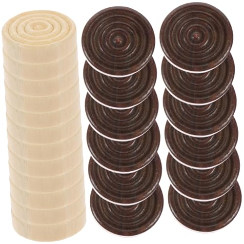 VICASKY 24 Stück Teiliges Holzspielsteine Runde Spielsteine für Brettspiele Robuste und Langlebige Schach und Damespiel Zubehör Leicht Tragbar Geeignet für Familien Fördert Logisches und VICASKY 24 Stück Teiliges Holzspielsteine Runde Spielsteine für Brettspiele Robuste und Langlebige Schach und Damespiel Zubehör Leicht Tragbar Geeignet für Familien Fördert Logisches und von VICASKY
