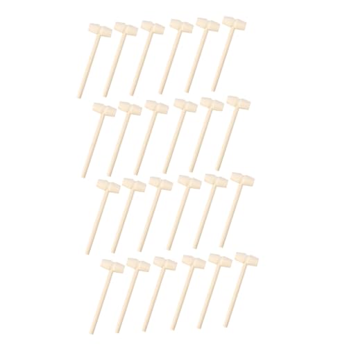 VICASKY 24 Stück Teiliges Mini Holzhammer für Motorische Handliches Sicheres Holzkluppen zur Muskel Hand Auge koordination Langlebig und Vielseitig Verwendbar von VICASKY