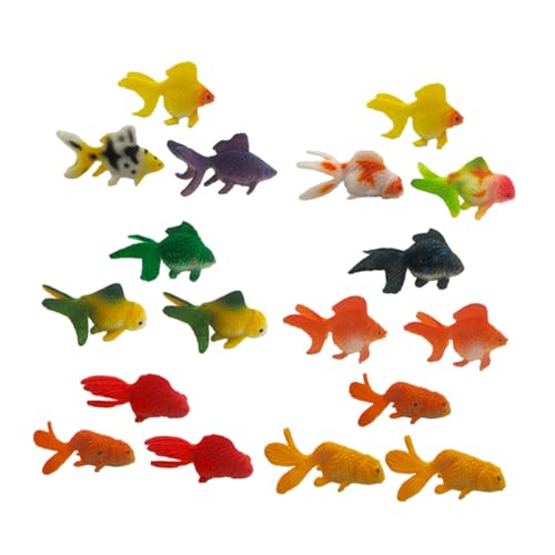 VICASKY 24 Stück Teiliges Realistische Mini Goldfischfiguren aus PVC Lebensechte Simulation mit Bunten Farbvarianten Dekorative Sammlerfiguren für Aquarium Teich und Meereslebewesen VICASKY 24 Stück Teiliges Realistische Mini Goldfischfiguren aus PVC Lebensechte Simulation mit Bunten Farbvarianten Dekorative Sammlerfiguren für Aquarium Teich und Meereslebewesen von VICASKY