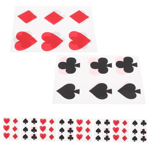 VICASKY Retro-partygeschenke 24 Stück Selbstklebende Becherfolien Im Poker-design von VICASKY