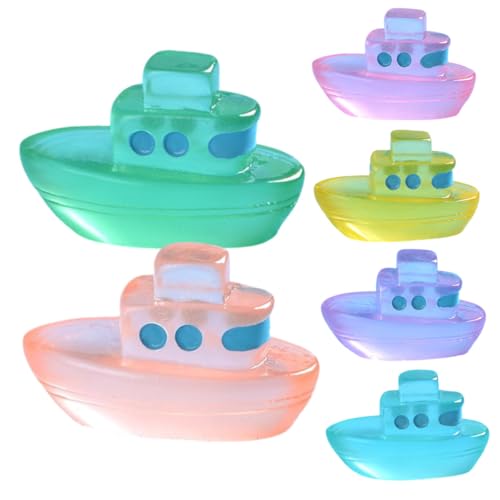 VICASKY 24 Teiliges Miniatur Resin Boot mit Nachtleuchteffekt Niedliche Miniatur Boot Figuren in Farben Dekoration für Puppenhaus Sandtisch und Micro Landschaftsgarten VICASKY 24 Teiliges Miniatur Resin Boot mit Nachtleuchteffekt Niedliche Miniatur Boot Figuren in Farben Dekoration für Puppenhaus Sandtisch und Micro Landschaftsgarten von VICASKY