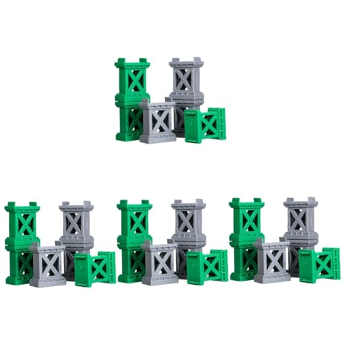 VICASKY 24 Teiliges Zugbrückenstützen aus Stapelbare Graue und Grüne Brückenpfeiler Kompatibel mit Holzschienen Leichte Sichere Eisenbahnzubehör für Kleine Spielzeugeisenbahnen VICASKY 24 Teiliges Zugbrückenstützen aus Stapelbare Graue und Grüne Brückenpfeiler Kompatibel mit Holzschienen Leichte Sichere Eisenbahnzubehör für Kleine Spielzeugeisenbahnen von VICASKY